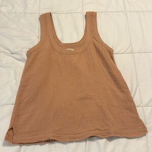 Pink cotton tank from Faherty